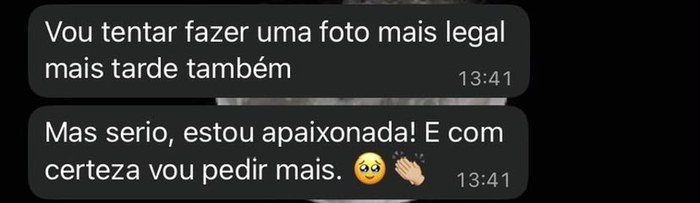 Print de depoimento de cliente