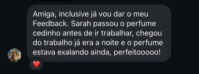 Print de depoimento de cliente
